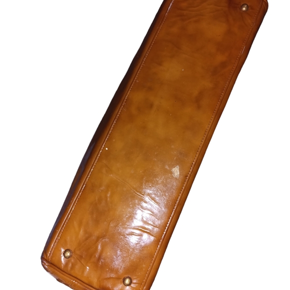 Vintage Unique Original By Holzman Brown Bag W/Cognac Lucite Twisted Shanks HOT! - Picture 8 of 15